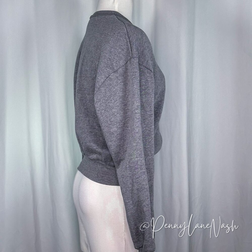 Wild Fable Cropped Fleece Pullover Sweatshirt Gray - Picture 7 of 9